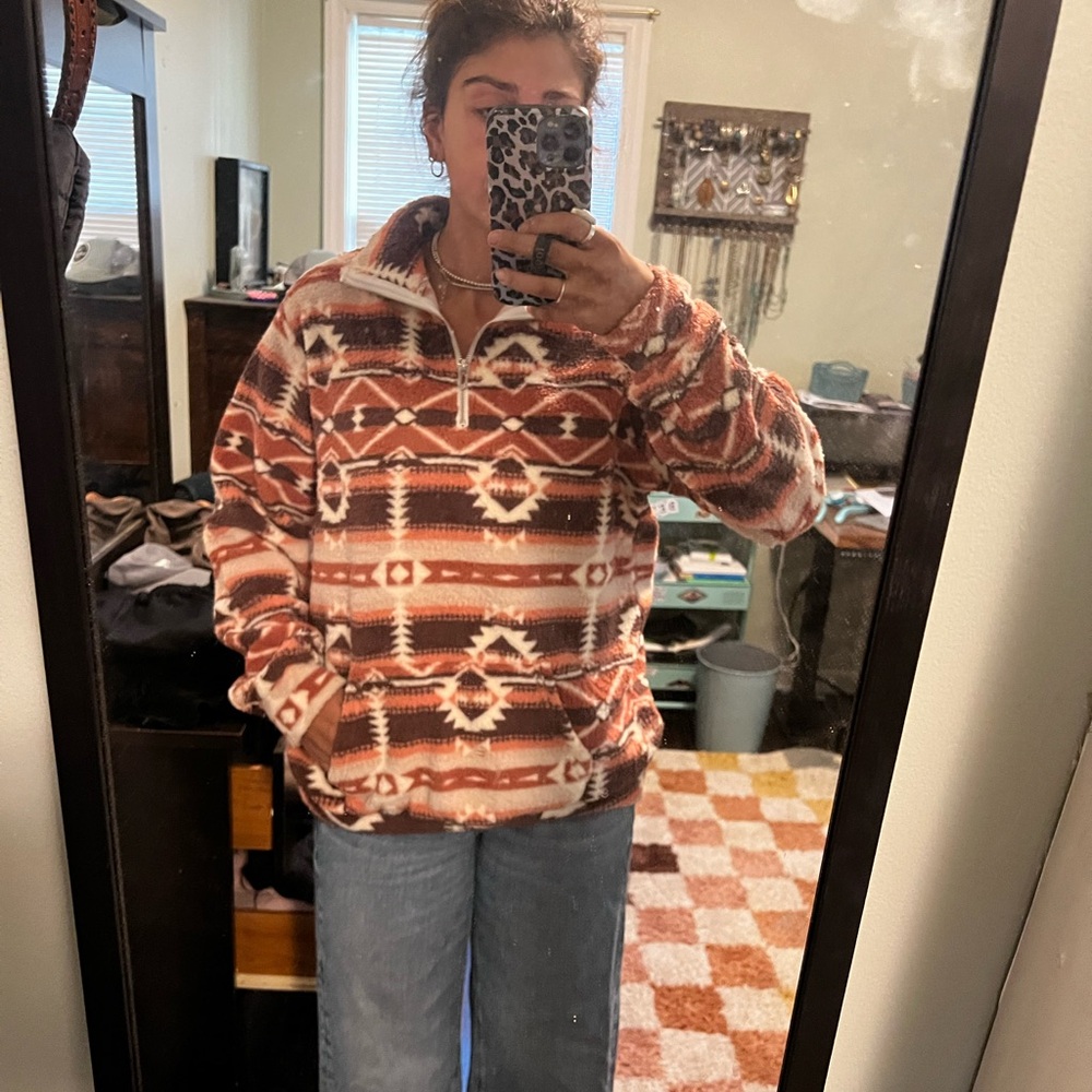 Aztec sherpa pullover